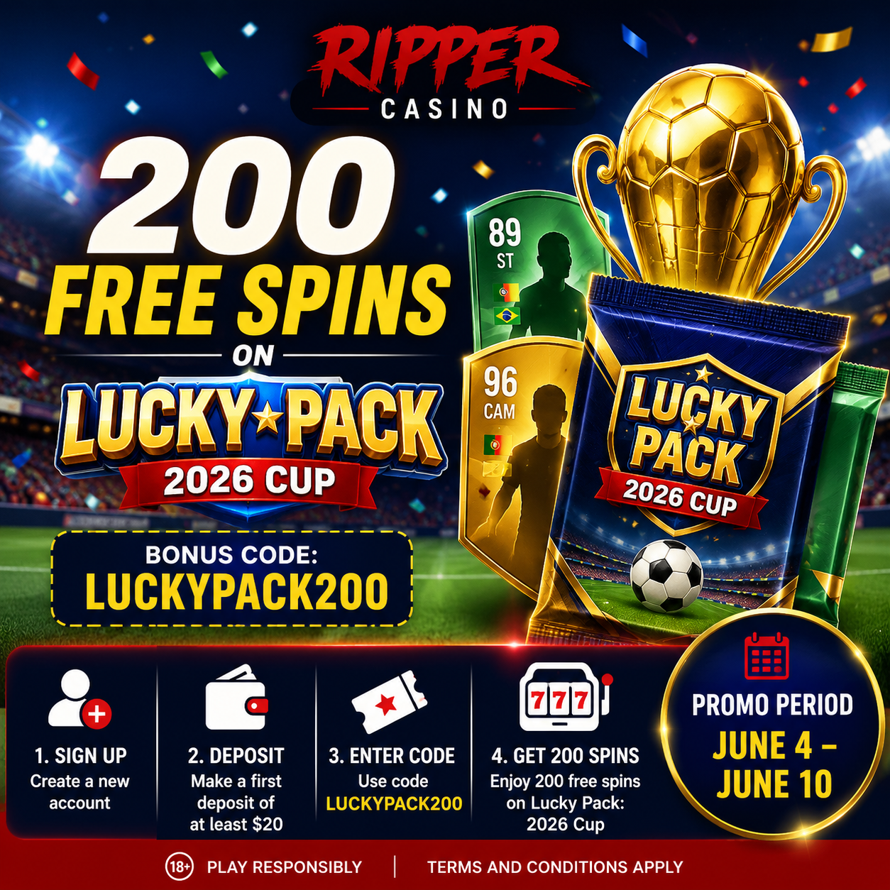 Ripper Casino 200 free spins