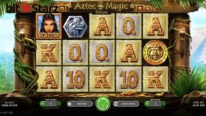 Aztec Magic Deluxe slot game screen on BitStarz
