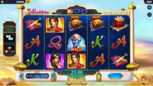 Aladdin’s Wishes slot
🕌 Theme: Arabian Nights / Magic
🎡 Reels & Paylines: 5 reels, 20 paylines
🎯 RTP: ~95.89%