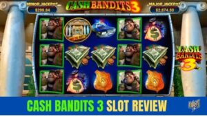 Cash Bandits 3 slot machine game review screen