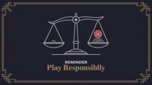 Scales showing risk vs wagering, play responsibly