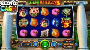 SlotoCash Cash Bandits 3 slot machine screen