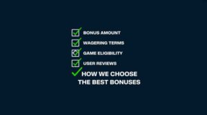 Checklist showing how best casino bonuses are picked