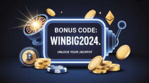Bonus code WINBIG2024 with coins and slot art