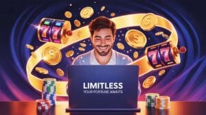 Smiling player wins at Limitless Casino online