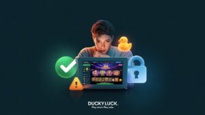 User checking Ducky Luck Casino for trust and safety